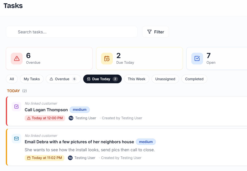 SolarDesk task management